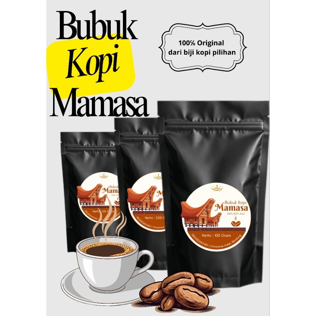 Bubuk Kopi Mamasa Robusta Asli Olahan Tradisional