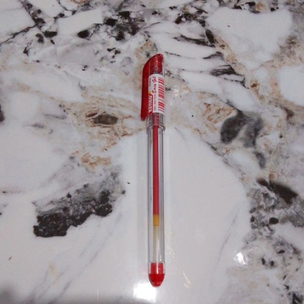 Pena Kenko Easy Gel 0,5mm Pena Tinta Basah Warna Merah Berkualitas