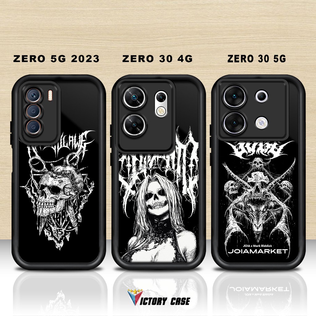 Softcase Glass kaca untuk INFINIX ZERO 5G 2023 ZERO 30 4G ZERO 30 5G METAL Casing Handphone Case Pro