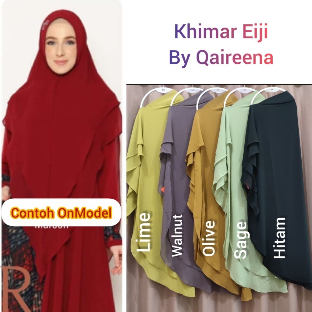 KHIMAR EIJI BASIC SYARI BY QAIREENA HIJAB