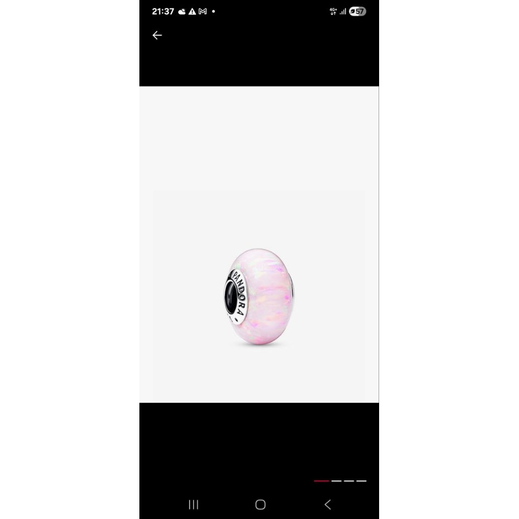 Preloved pandora opalescent charm pink