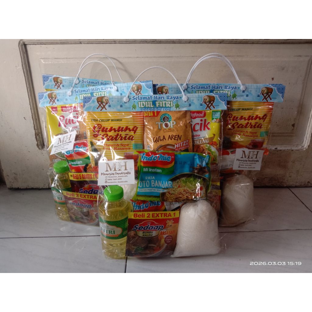 Hampers/Bingkisan/Parcel Isi Sembako Bisa Untuk Tema Lebaran/Hadiah/Giveaway/Maulid Dll