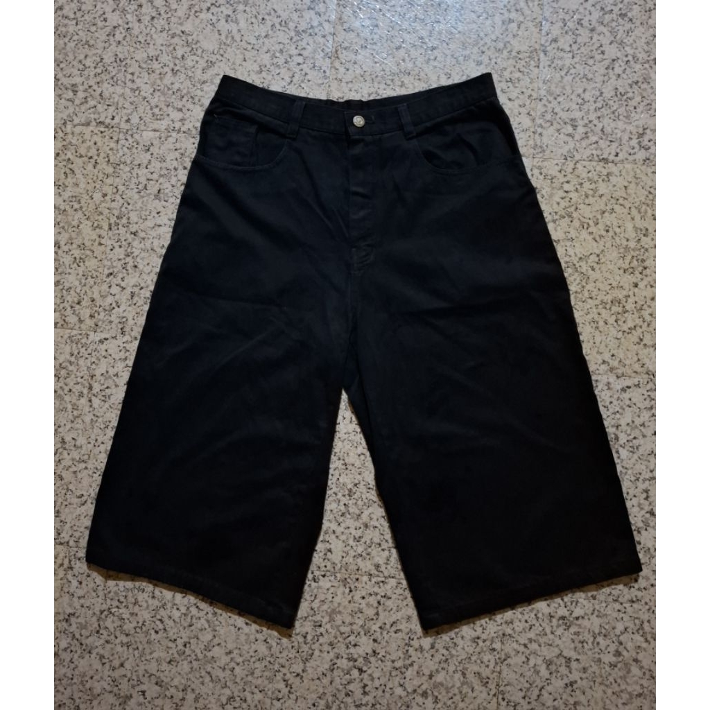 VINTAGE Y2K ALIEN WORKSHOP BAGGY DENIM SKATER JORTS SIZE 32 RARE LIKE JNCO