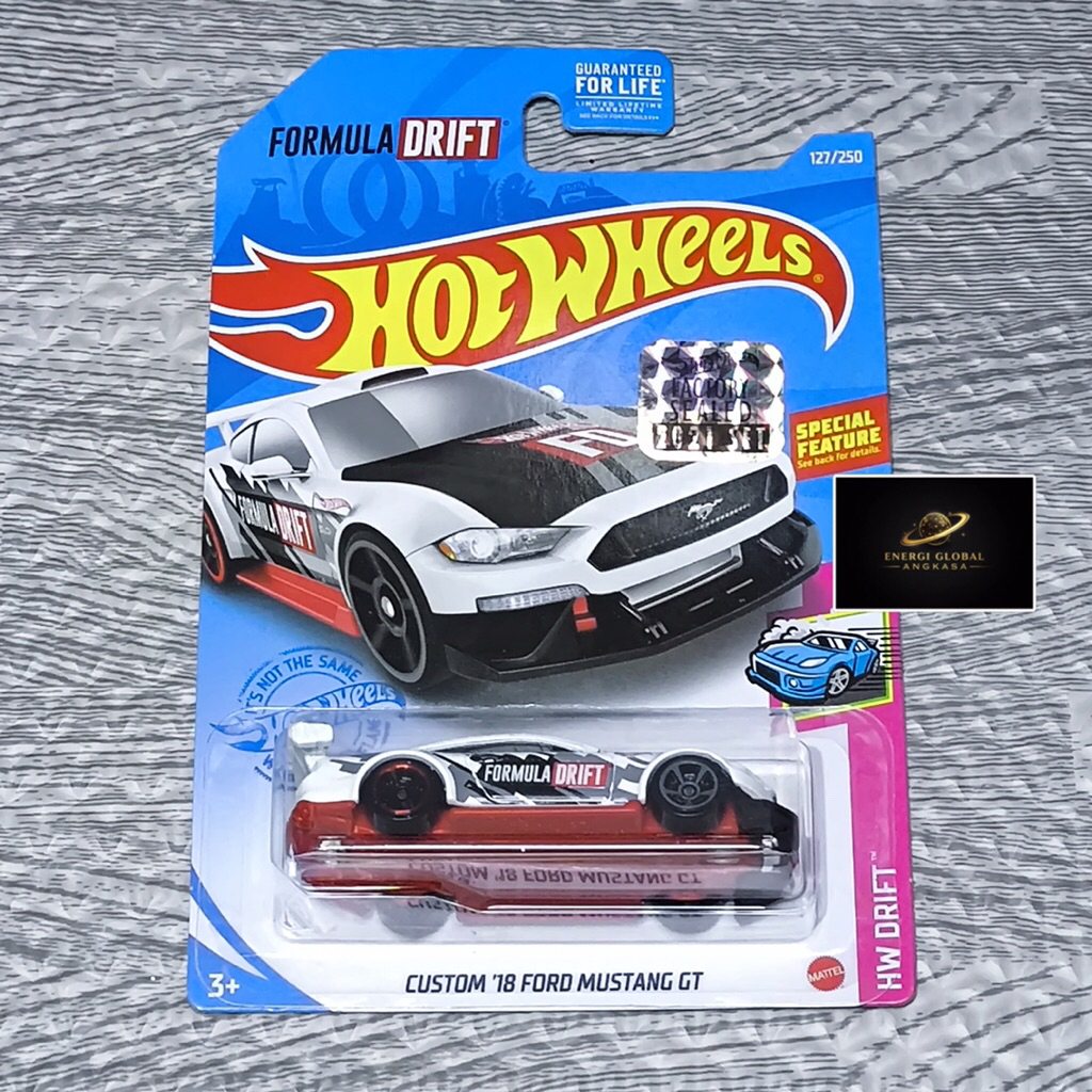 Hot wheels custom 18 Ford Mustang GT Tampo Formula Drift Factory Sealed 2021 Hot Wheels Ford Mustang