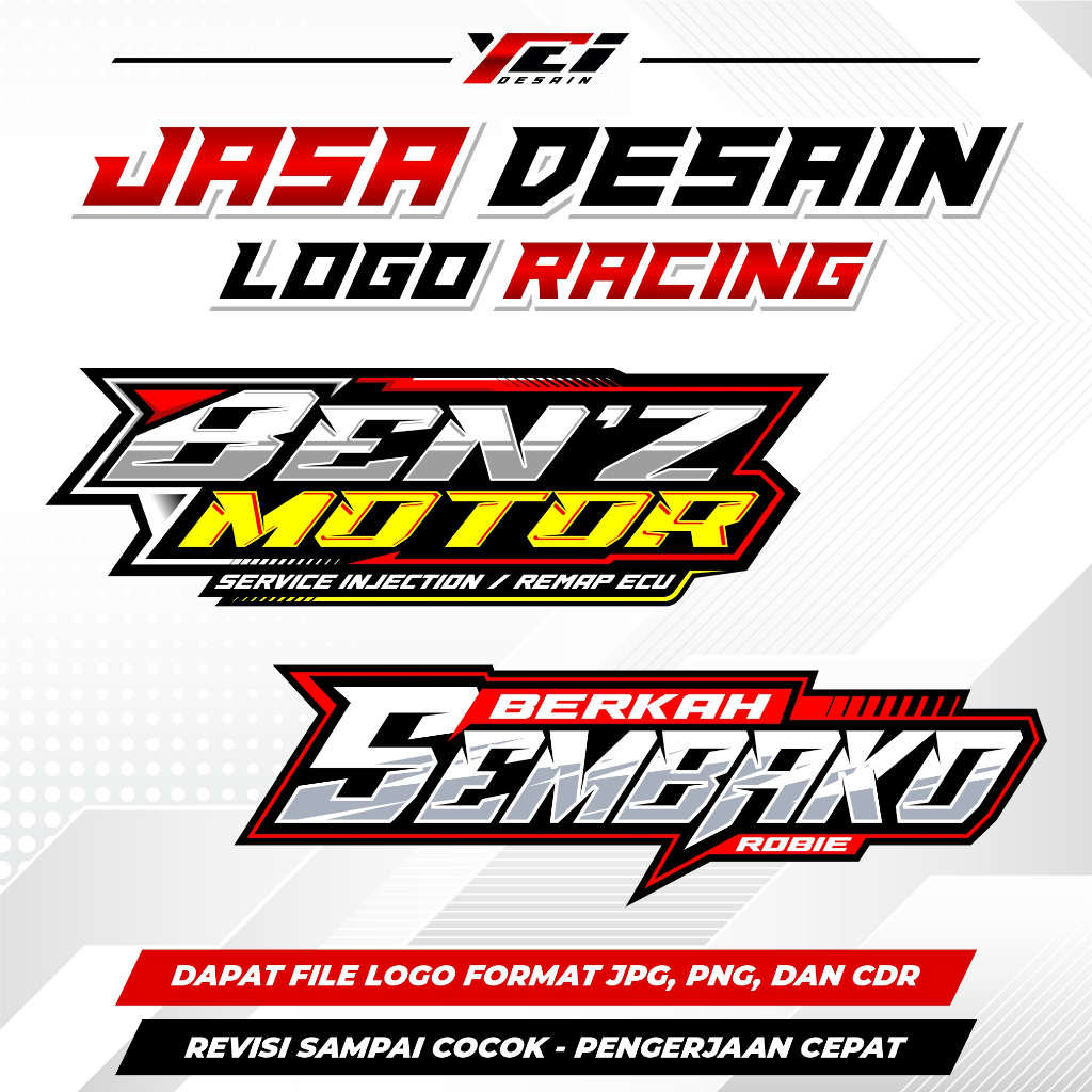 JASA DESAIN LOGO RACING | LOGO BENGKEL | LOGO GARASI, SPEED