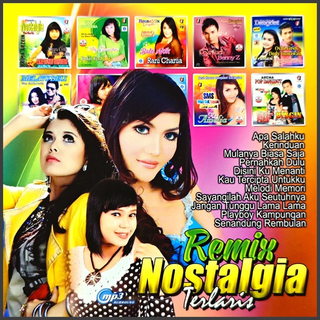 Kaset MP3 Audio 180 Lagu Dangdut Remix Nostalgia Campuran Edisi Pilihan Album Terpopuler