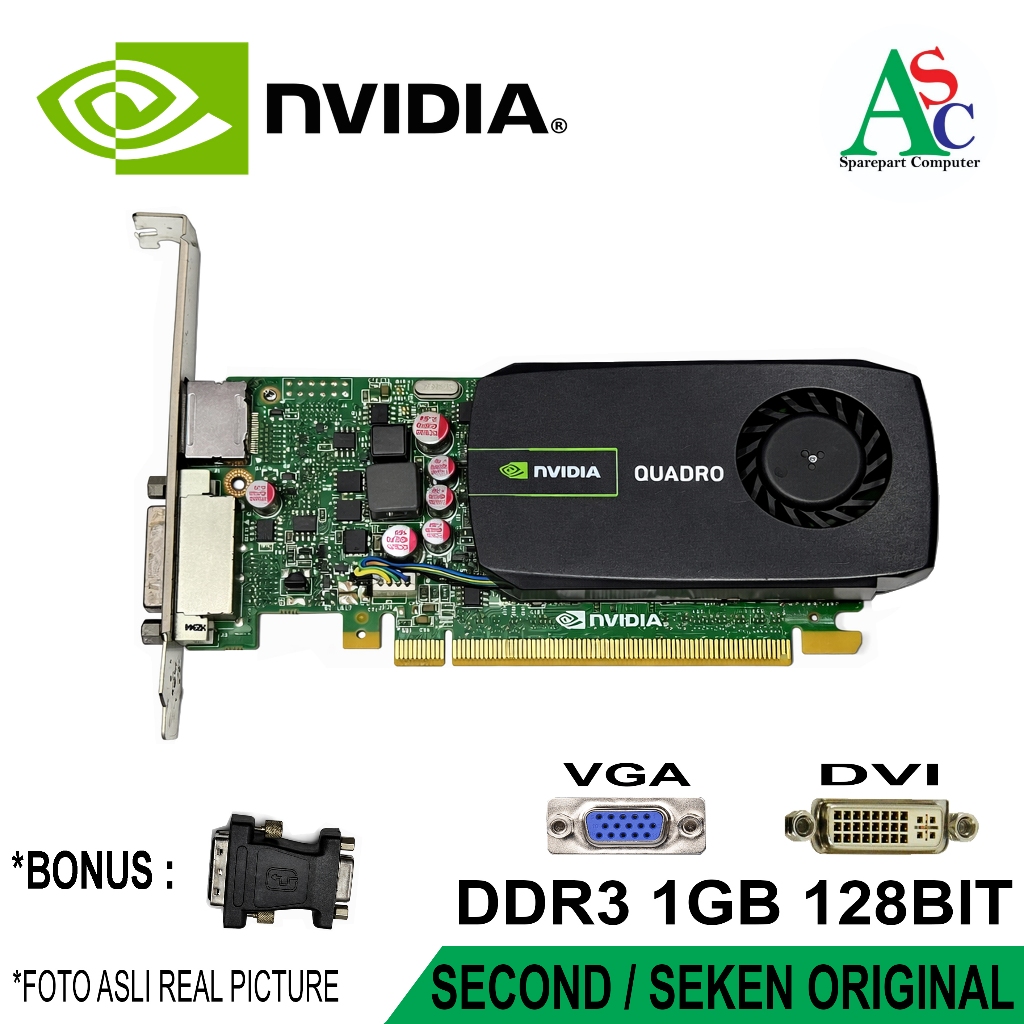 Vga Original Vga Nvidia Quadro 600 DDR3 1GB 128 BIT