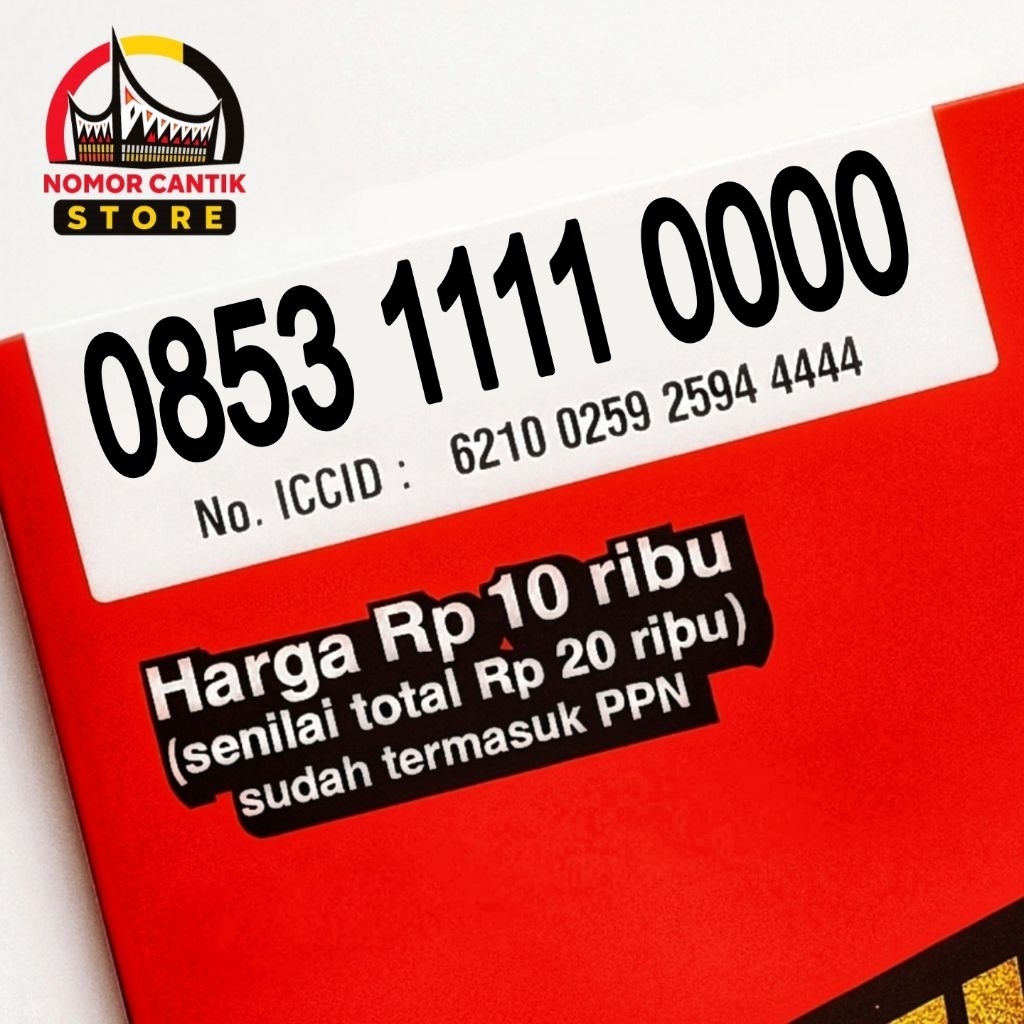 Nomor Cantik Telkomsel 12 Digit Kartu As Double Kwarted 1111 0000