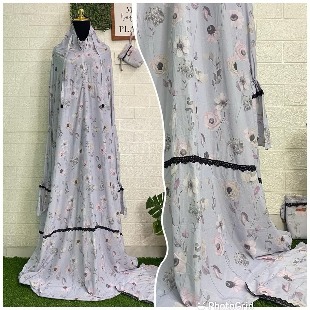 mukena terusan travel 2in1 by Alena