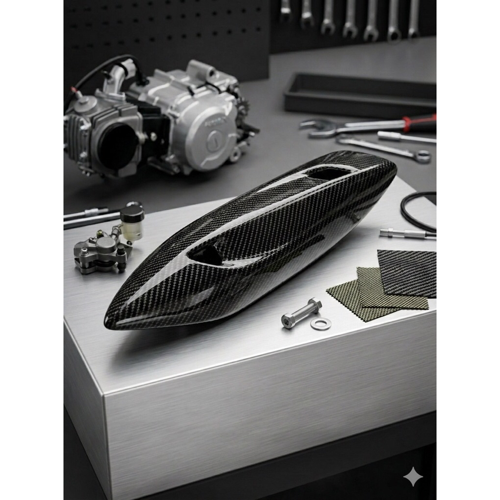 Karbon Kevlar - Cover Tutup Knalpot Mio J