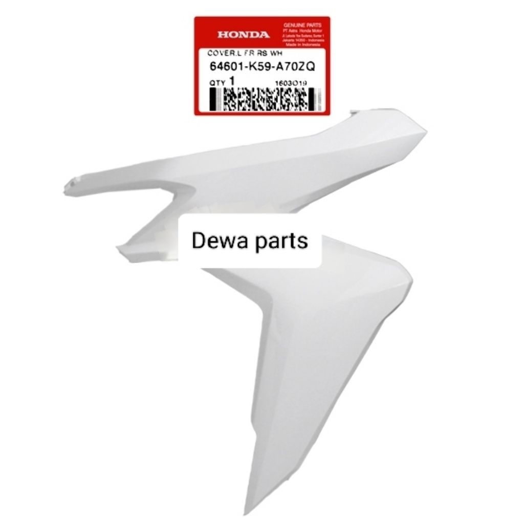 64601K59A70ZQ sayap depan kiri putih vario 125 150 led gen 2 new original ahm