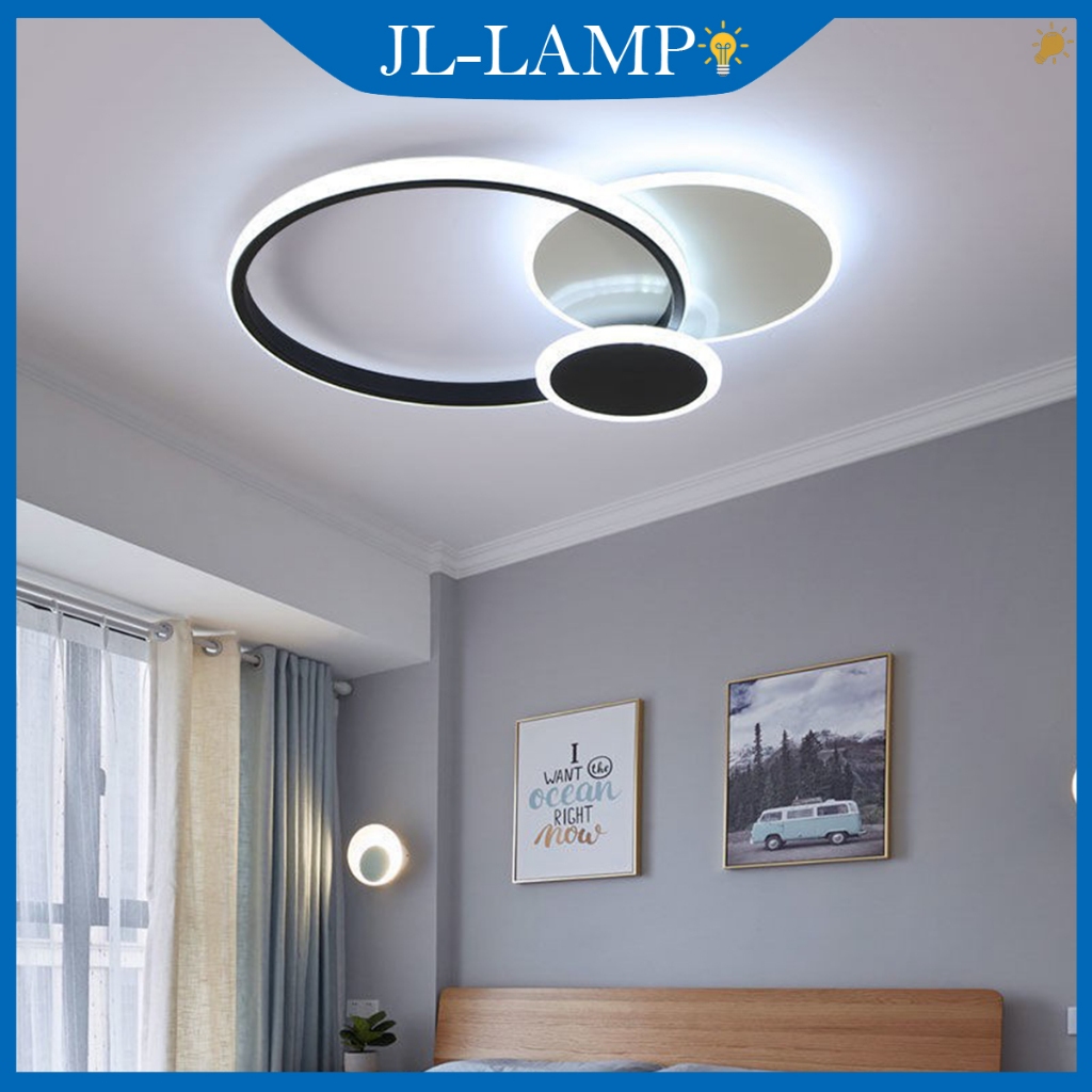 Remote Control Peredupan Lampu Plafon LED Modern Lampu Plafon Ruang Tamu Sederhana Lampu Hias Ruanga