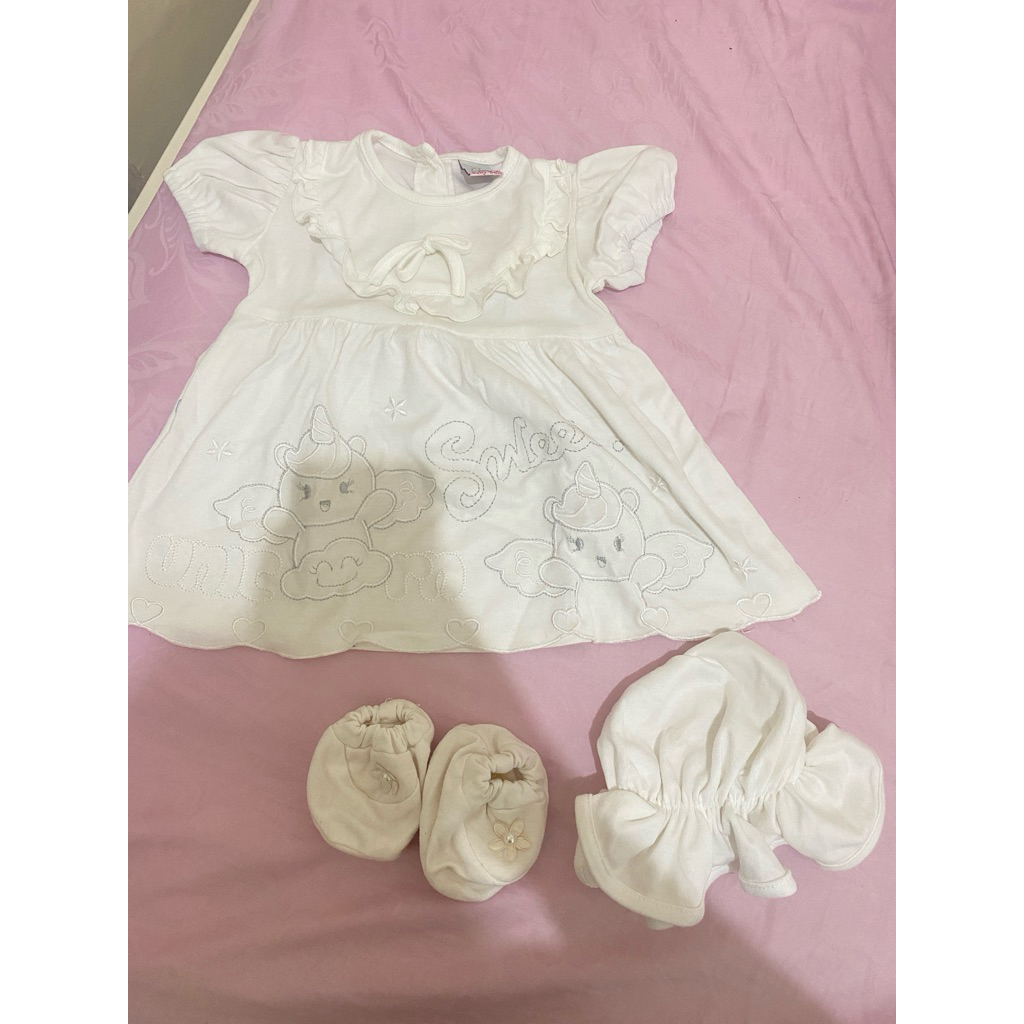 Dress Putih Baju Bayi Perempuan