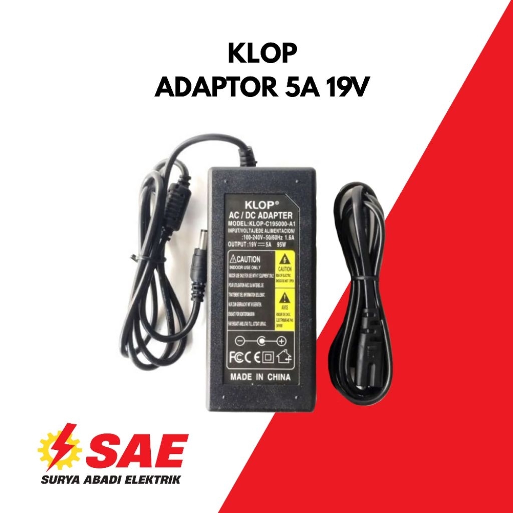Adaptor Power Supply Switching 19V 5A KLOP