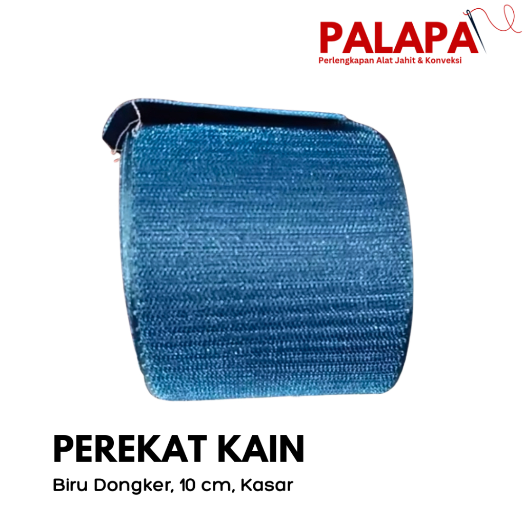 Perekat kain warna biru dongker 10cm - Kasar