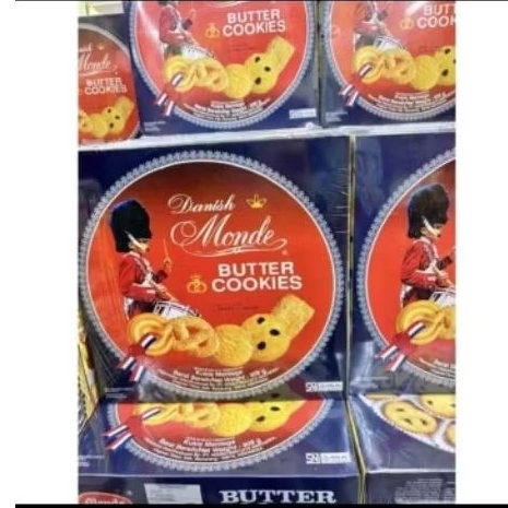 Monde Danish Butter Cookies Blue 908gr Kaleng Besar – Kue Kering Mentega Premium
