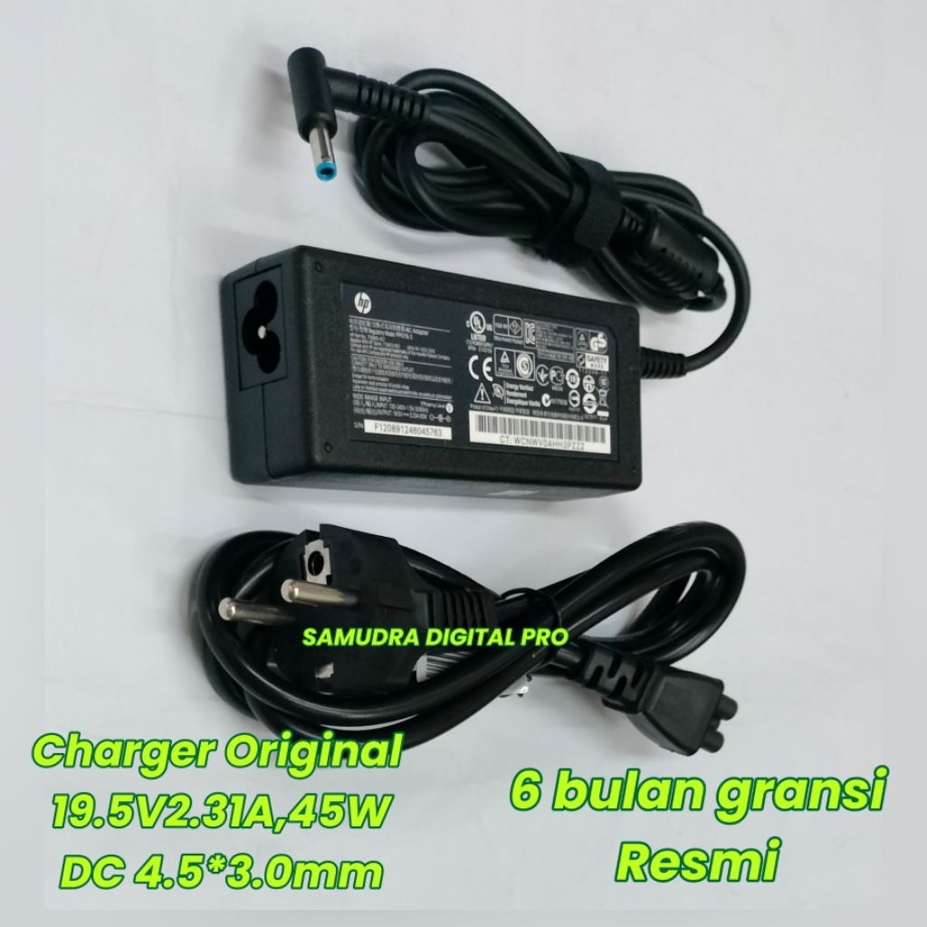 Adaptor/Charger Laptop hp 14s-Fq0020AU hp 14s-dq0508TU hp 14s-dk1005AU 19.5V2.31A original