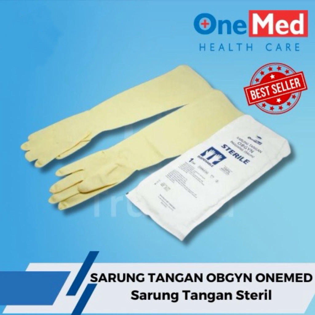 Sarung Tangan Steril Obgyn  Panjang 48cm sz 7 dan 7.5 Free Powder Standar Medis Meditouch