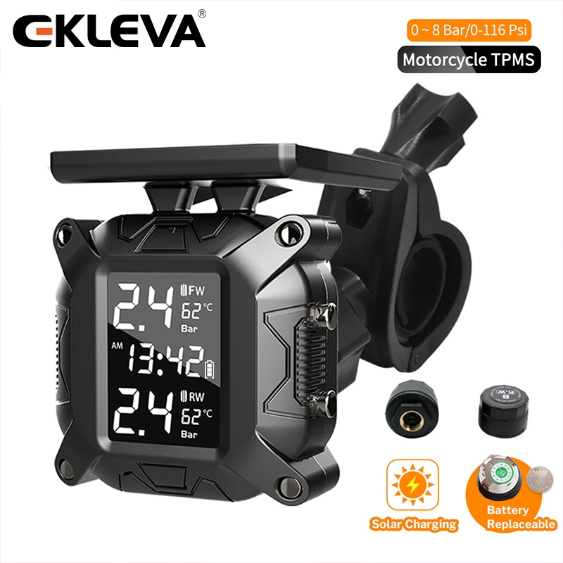 EKLEVA TPMS Motor Sistem Pemantauan Tekanan Ban Sepeda Motor Sensor Ban