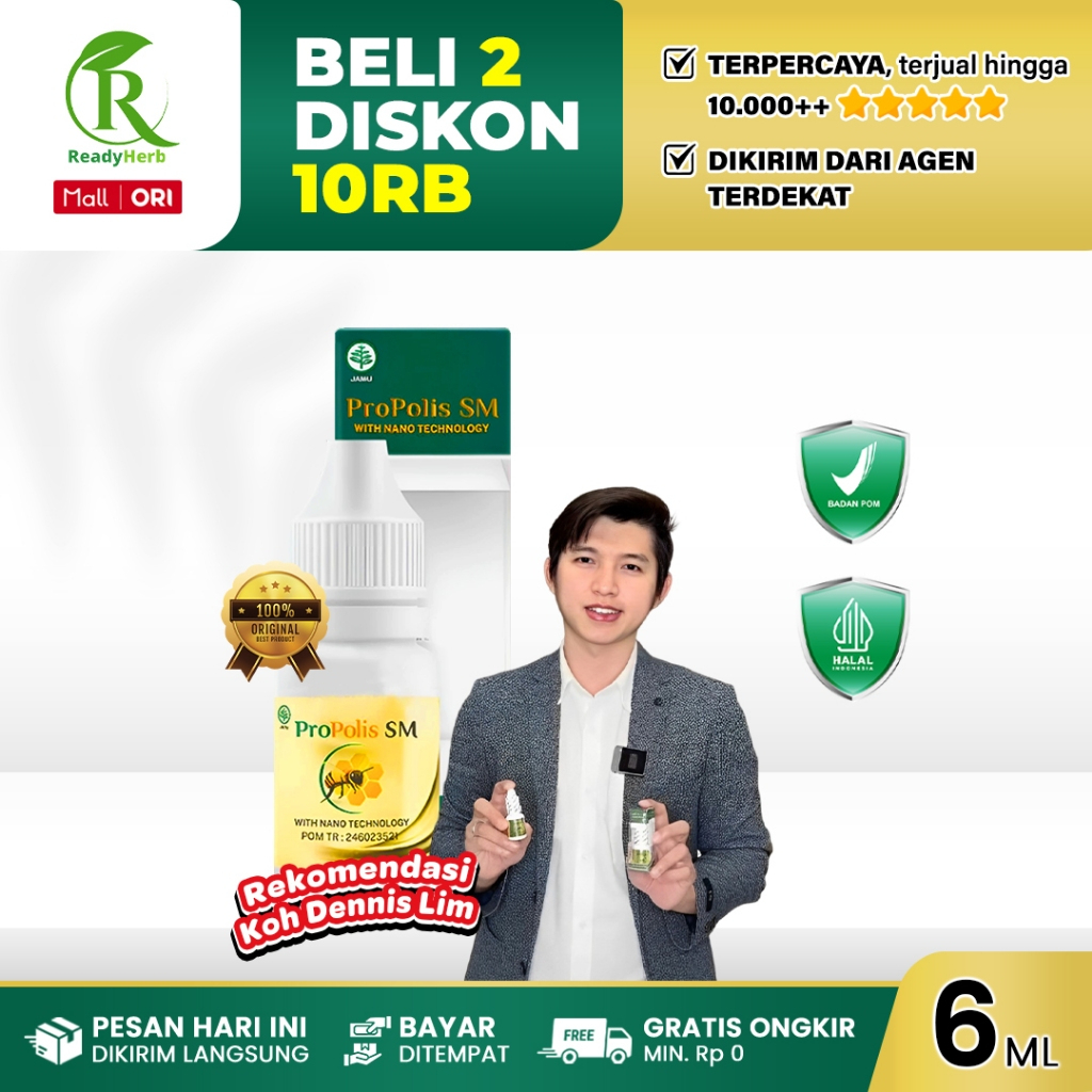 Obat Lidah Putih Lidah Berjamur Lidah Luka Tergigit Pecah Pecah dengan Propolis SM