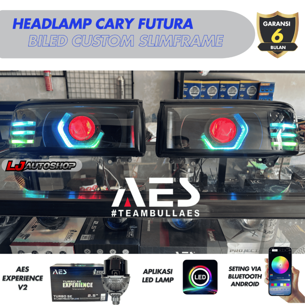 Headlamp Biled pnp carry futura custom slimframe cakar FULL RGB