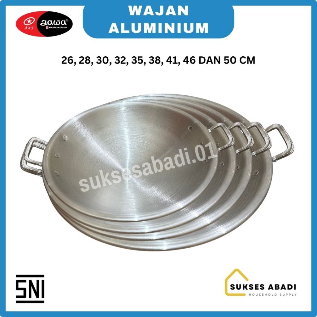 WAJAN PENGGORENGAN 26 28 30 32 35 38 41 46 50CM JAWA MASPION ALUMINIUM / WAJAN JAWA / WAJAN KUALI / 