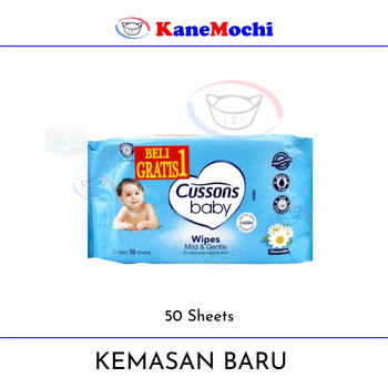 Cussons Baby Wipes - Mild & Gentle - Beli 1 Gratis 1 - isi 50 sheets