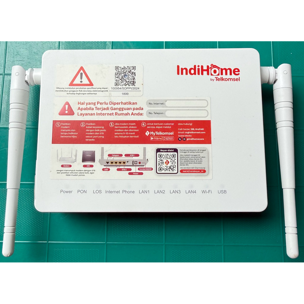 ZTE GPON ONT ZXHN F672Y unit only