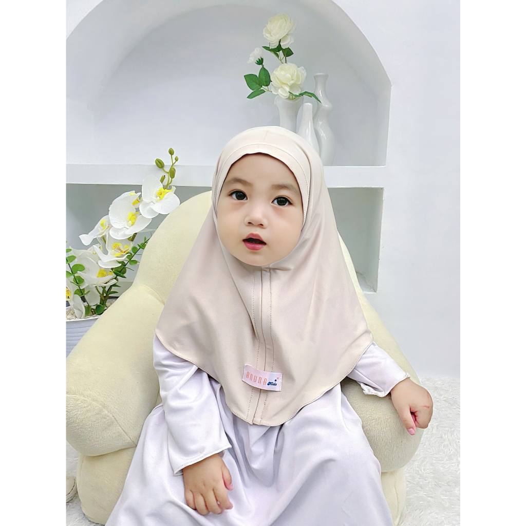 Paket 1kodi Jilbab Anak Jersey Premium Nyaman Dipakai Usia 0-1 Tahun