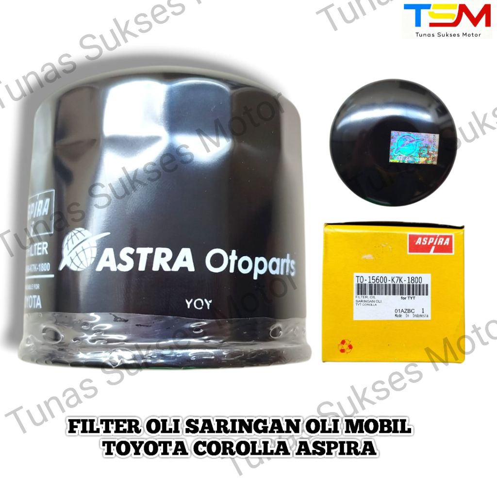 FILTER OLI SARINGAN OLI MOBIL TOYOTA COROLLA ASPIRA