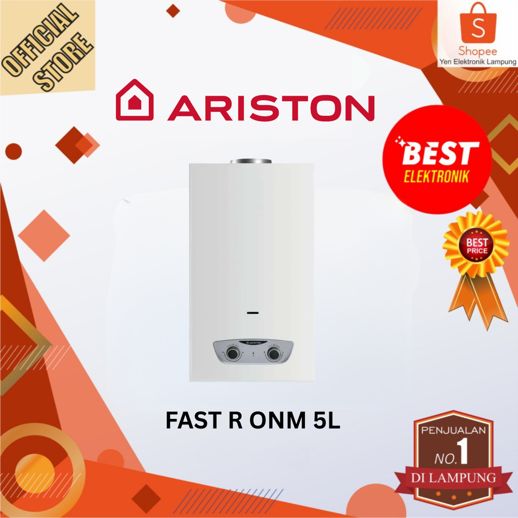 Ariston Gas Water Heater Fast R ONM 5Liter 3Yr Warranty