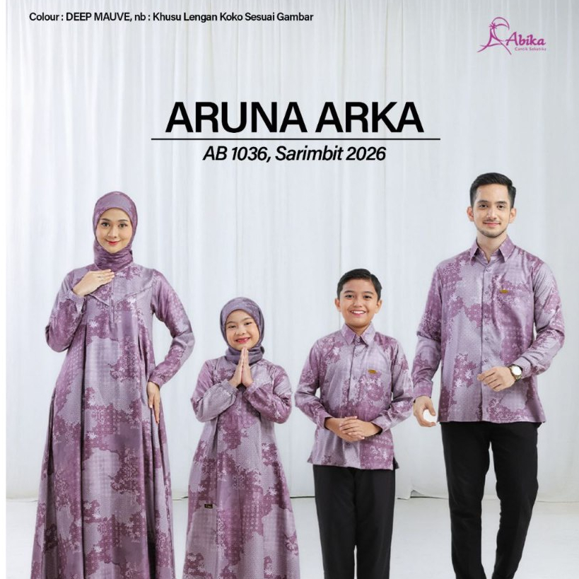 Abika Baju Sarimbit Keluarga Baju Lebaran Terbaru 2024 Model aruna arka Couple / Baju Lebaran Couple