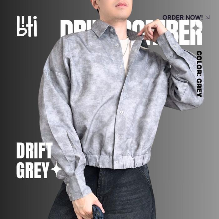 BITI Drift Bomber Shirt | Kemeja Outer Bomber Lengan Panjang Pria Motif Abstrak