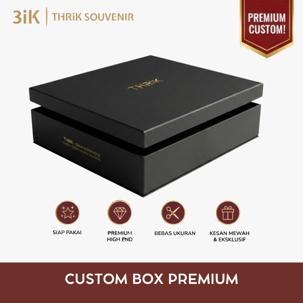 Custom Box Packaging Premium UMKM - Dus Kotak Kado Box Hampers Logo Sendiri S/M/L