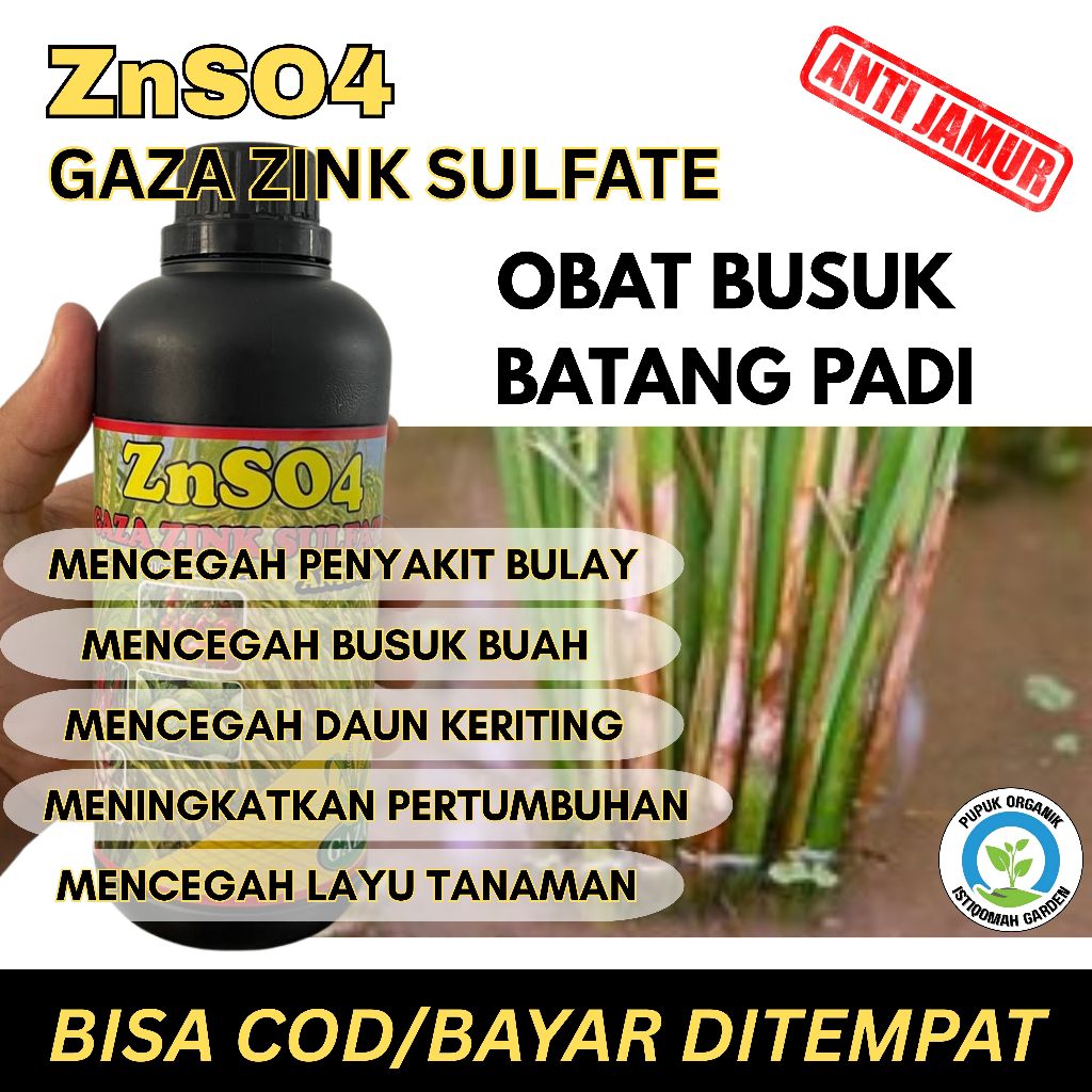 Obat Busuk Batang Padi Organik – Cegah Penyakit, Aman untuk Tanah & Lingkungan znso4 isi 500 ml