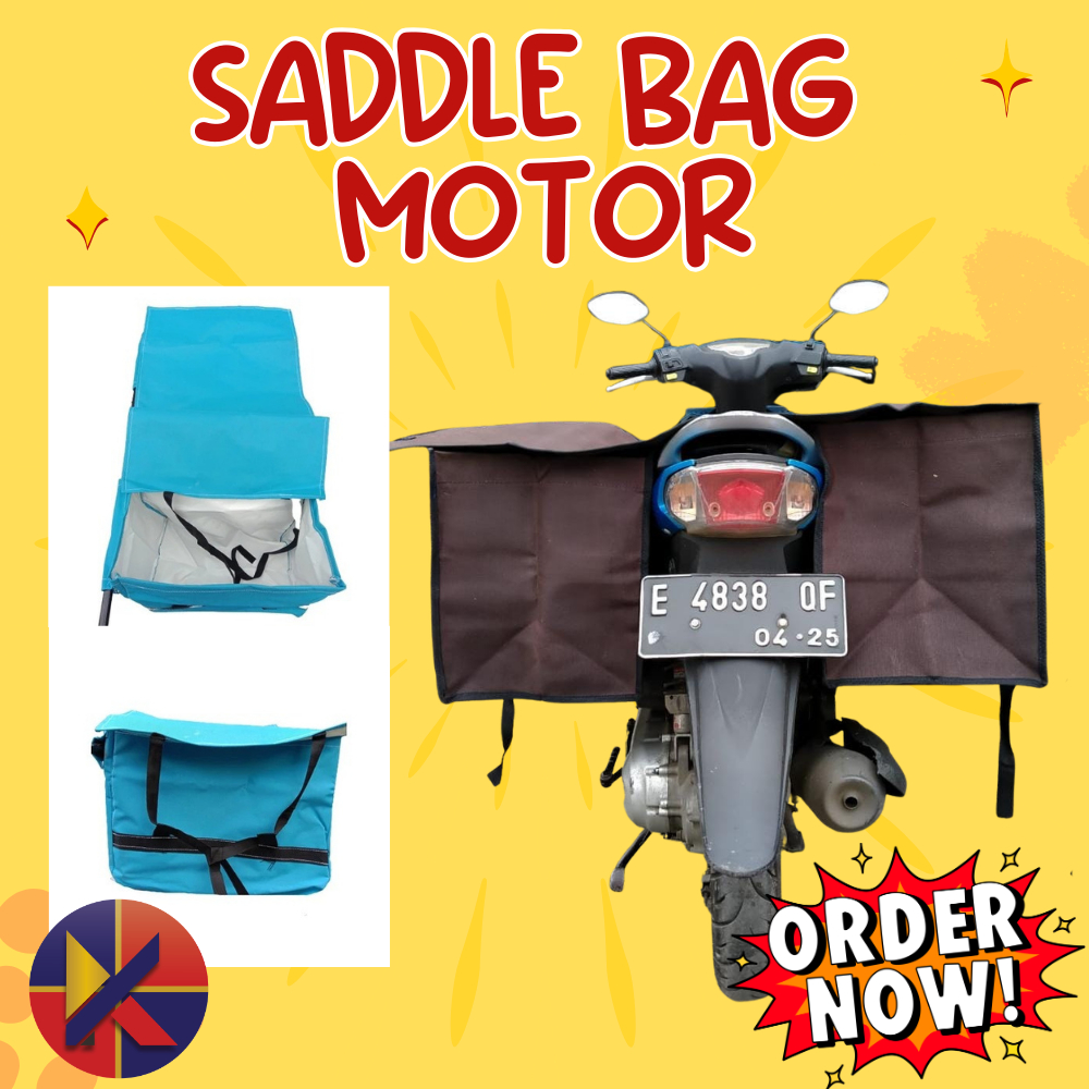 Tas Motor Kurir Belanja Sayuran Tas Jumbo Tas Saddle Bag Motor Anti Air Bahan Tebal