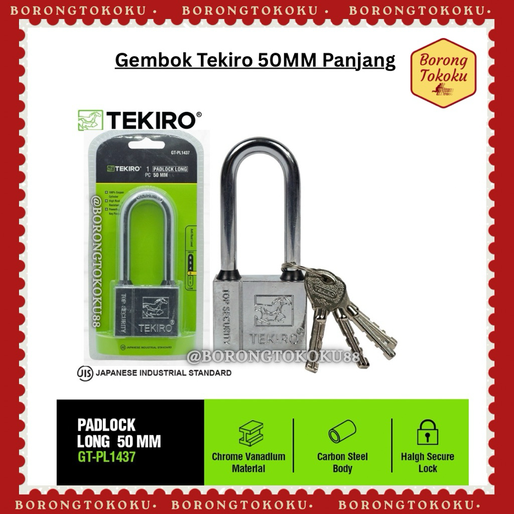 Tekiro Gembok 50 MM Panjang / Gembok Tekiro 50 MM Pendek