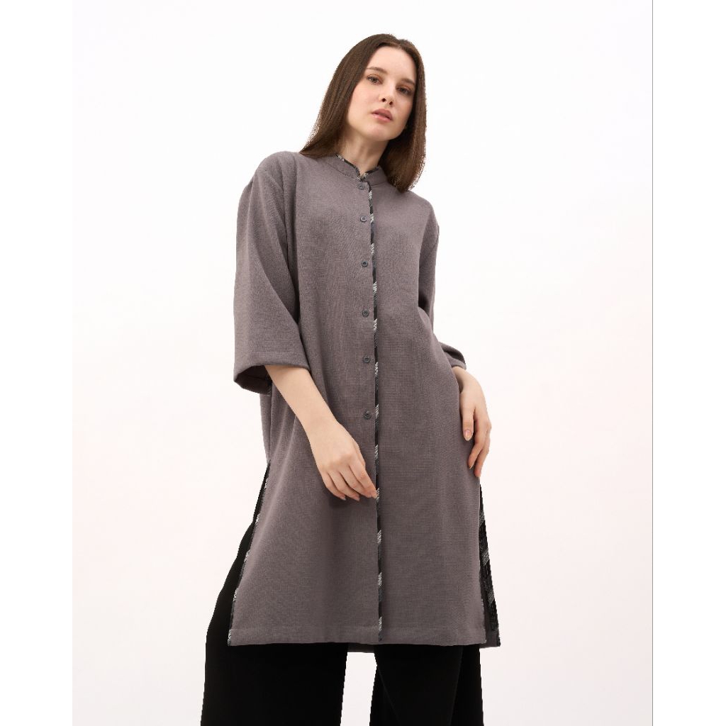 Gamma Official Lurik Shirt Tunik Atasan Kemeja Luaran Outer