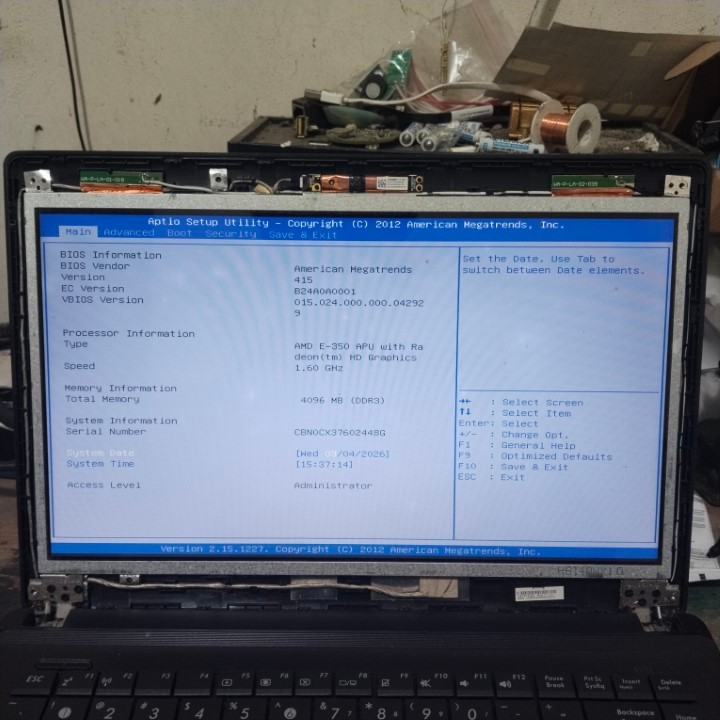 Layar LCD Laptop Asus X45 X45A X45U X45VD X45C LED 14 inch 40 pin tebal standard Second Bekas 212