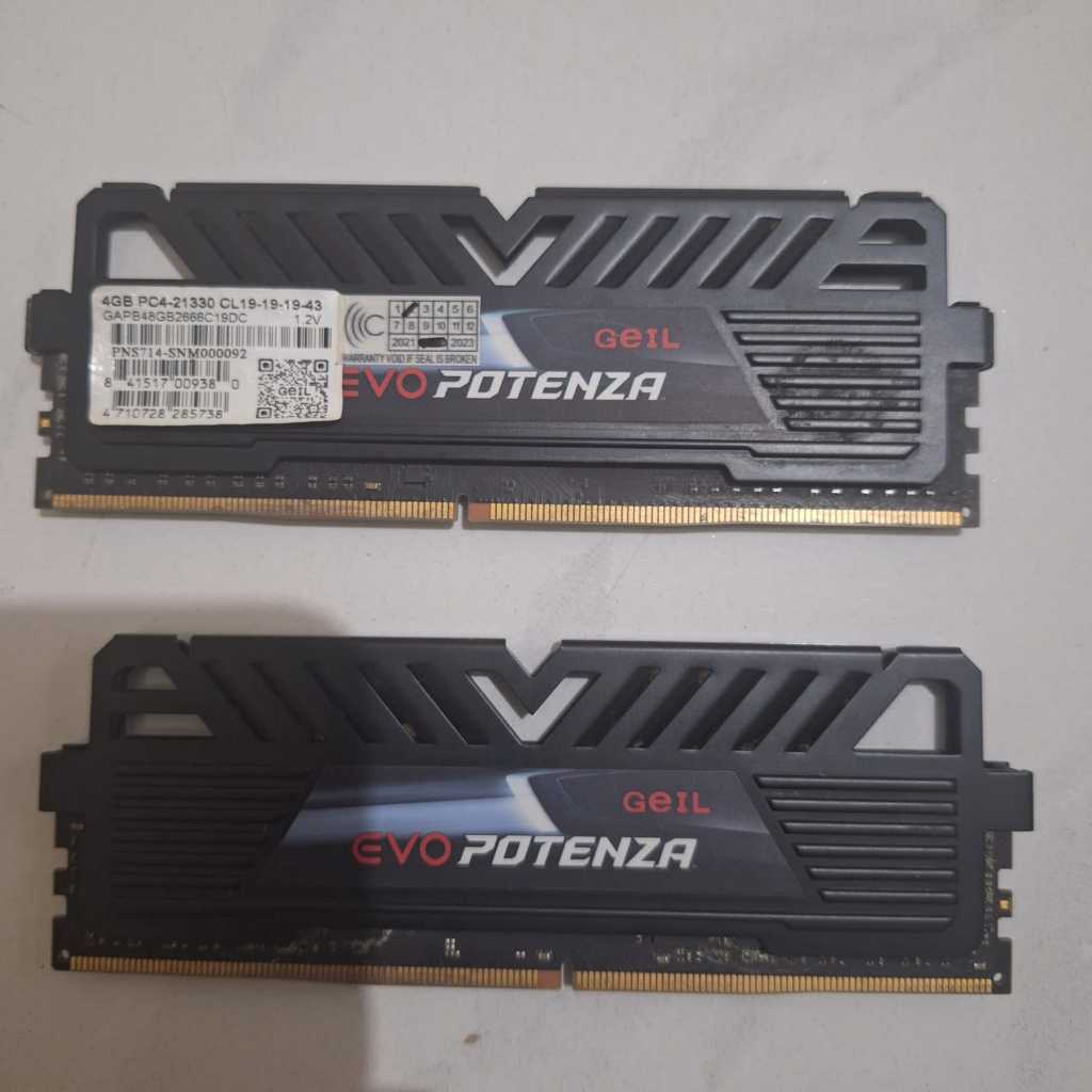 Ram DDR4 Geil Evo Potenza 8GB (2x4GB) PC4-21330 2666mhz