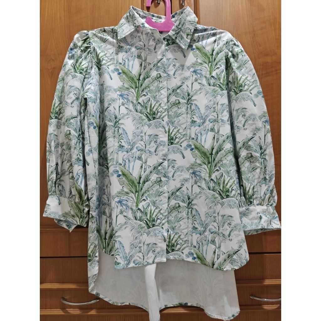 Preloved Kala Shirt Benang Jarum Size S