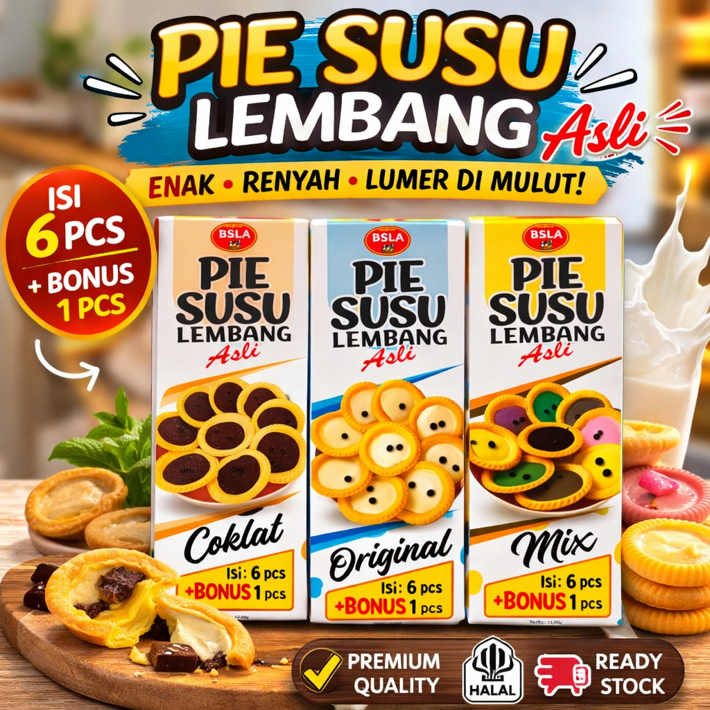 [BSLA] PIE SUSU LEMBANG ISI 6PCS + 1PCS