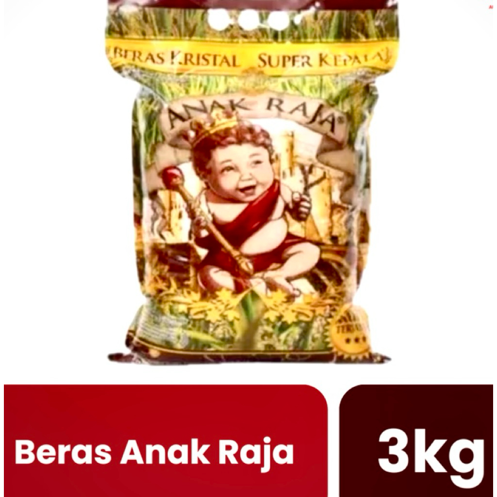 Beras Anak Raja 3 KG- Pulen, Wangi, Higienis