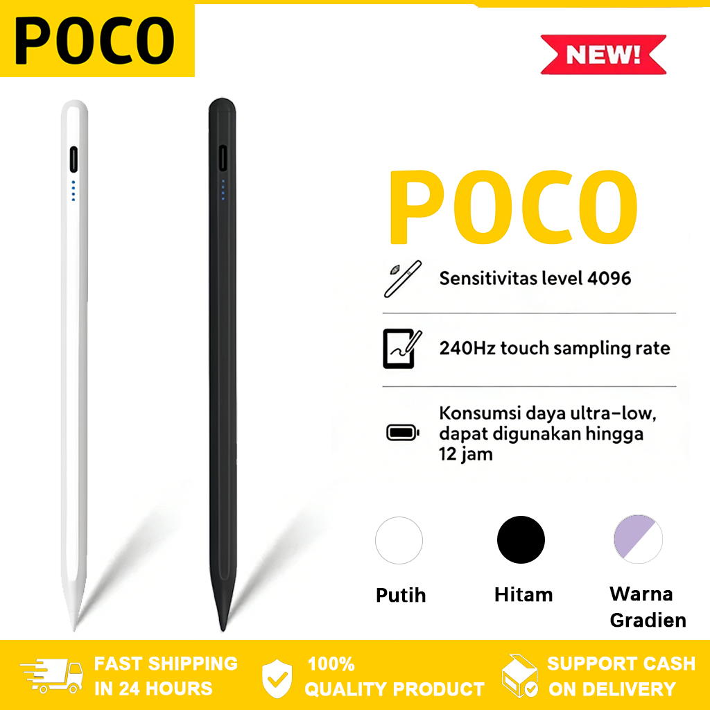 Stylus pen for POCO Pad 5G/Pad X1/Pad M1/Focus Pen POCO Tablet Multifungsi. Alat menggambar dan melu