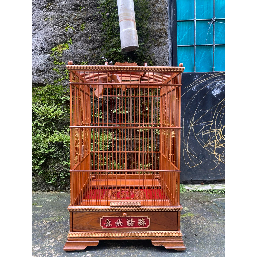 Sangkar Kotak Kayu Jati tulisan cina 40x40 packing kayu
