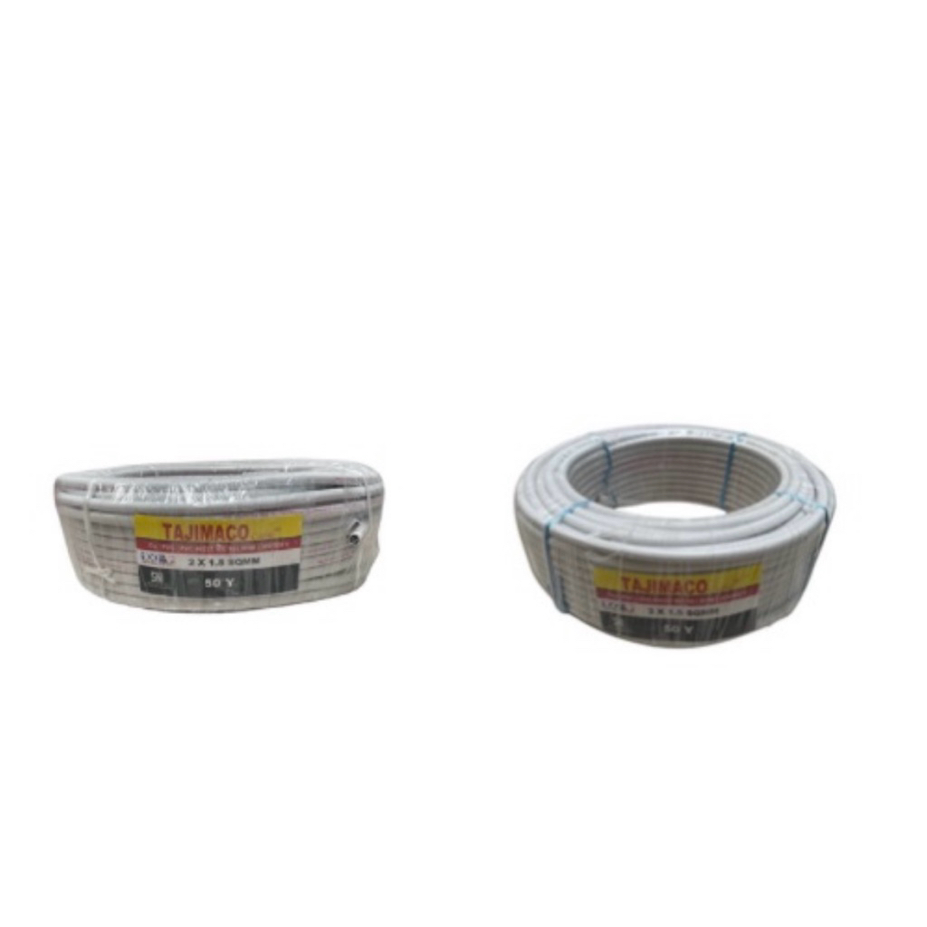 Kabel NYM Tajimaco 2x1.5 3x1.5 TEMBAGA ASLI 50YARD PUTIH BERKUALITAS