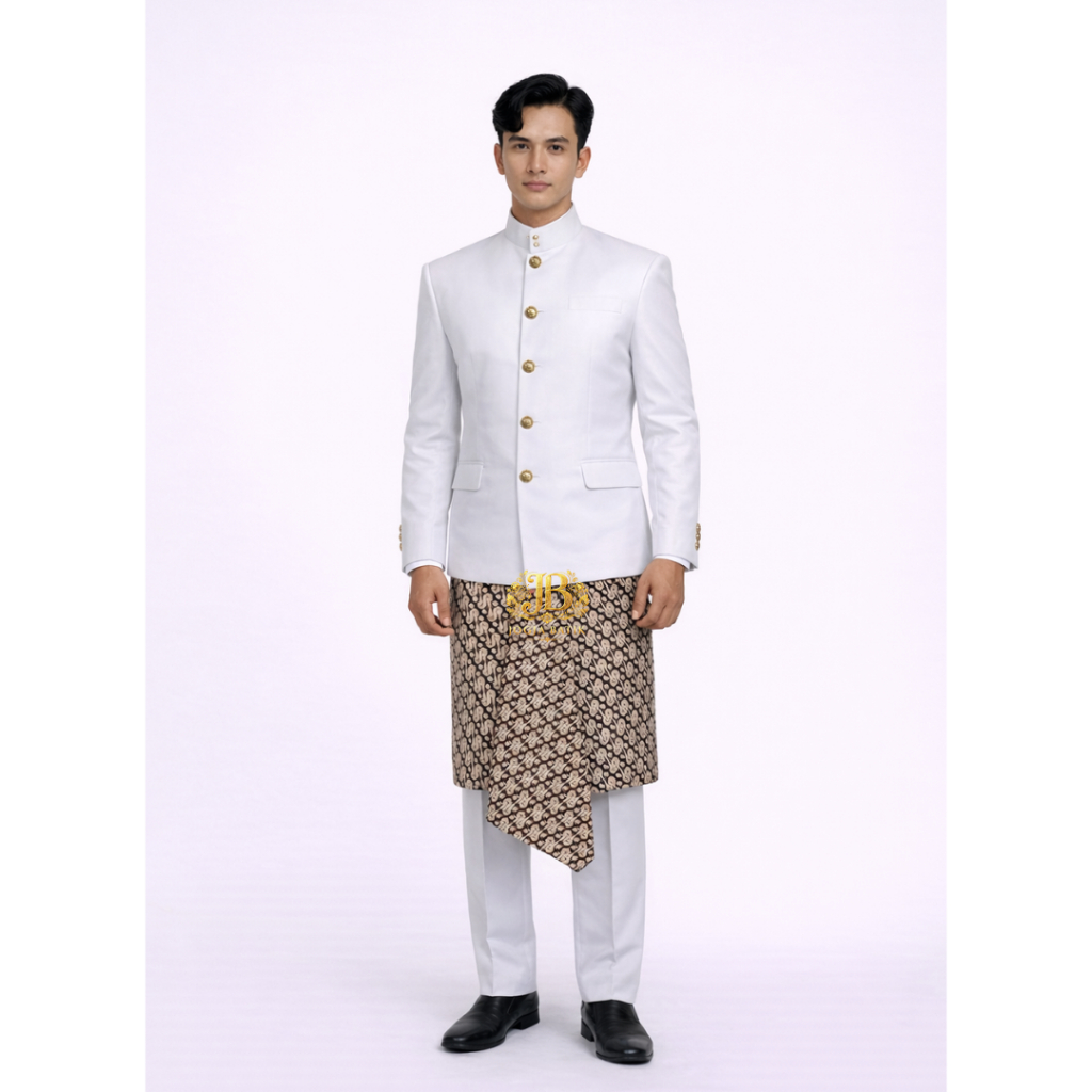 Setelan Beskap Sunda Basofi Putih