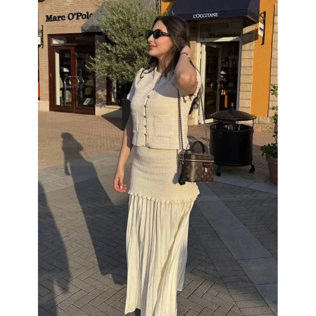 Zara Knit Cream Coord Set