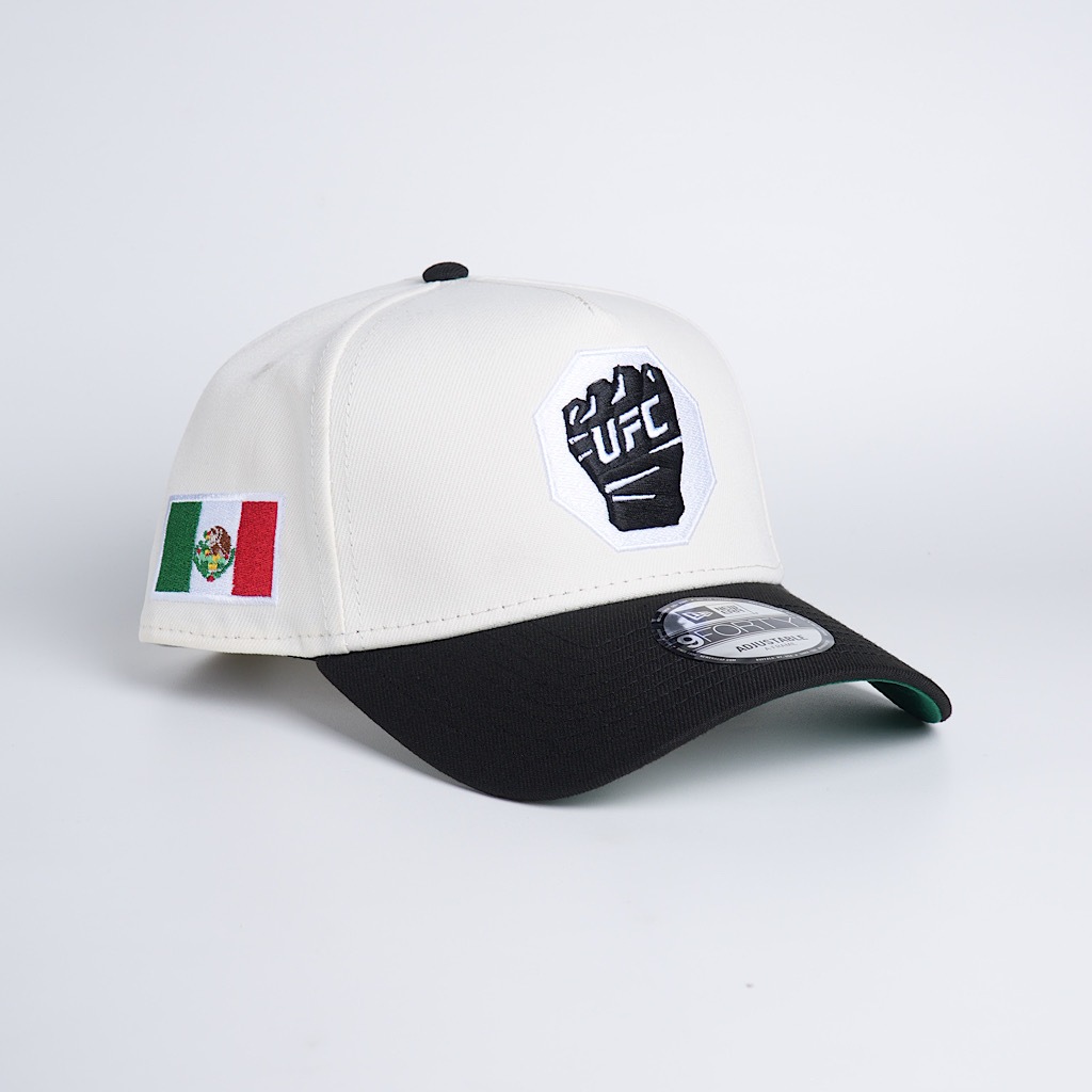 topi new era original ufc glove mexico chrome black