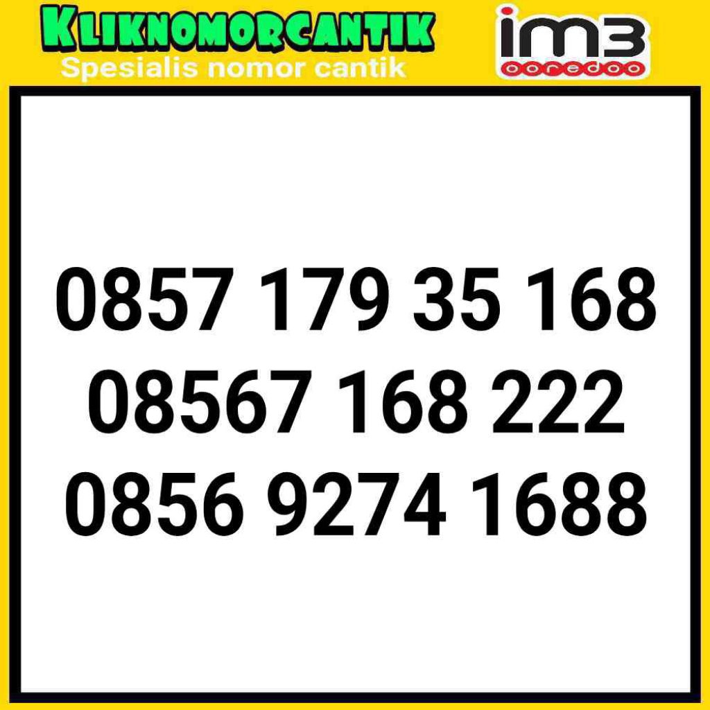 nomor cantik Indosat IM3 168 kartu perdana Indosat 4G&5G A1